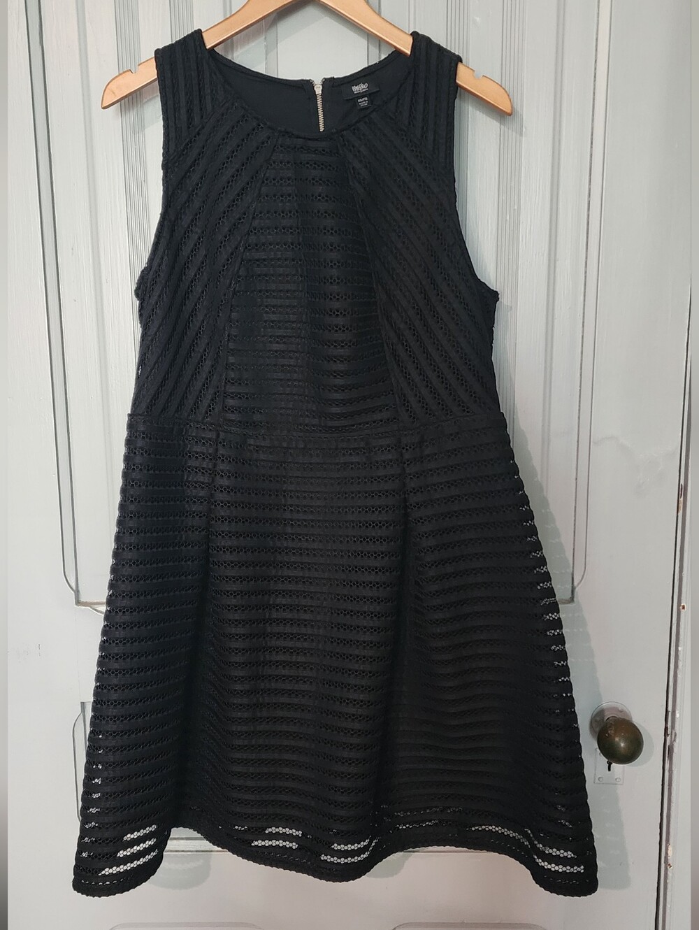 NWOT Elegant Black Sleeveless A-Line Mini Dress